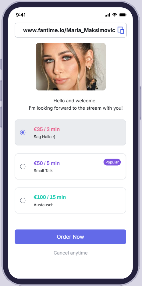 Booking Screen